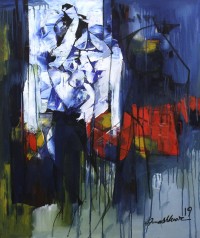 Mashkoor Raza, 30 x 36 Inch, Oil on Canvas, Abstract Painting, AC-MR-255